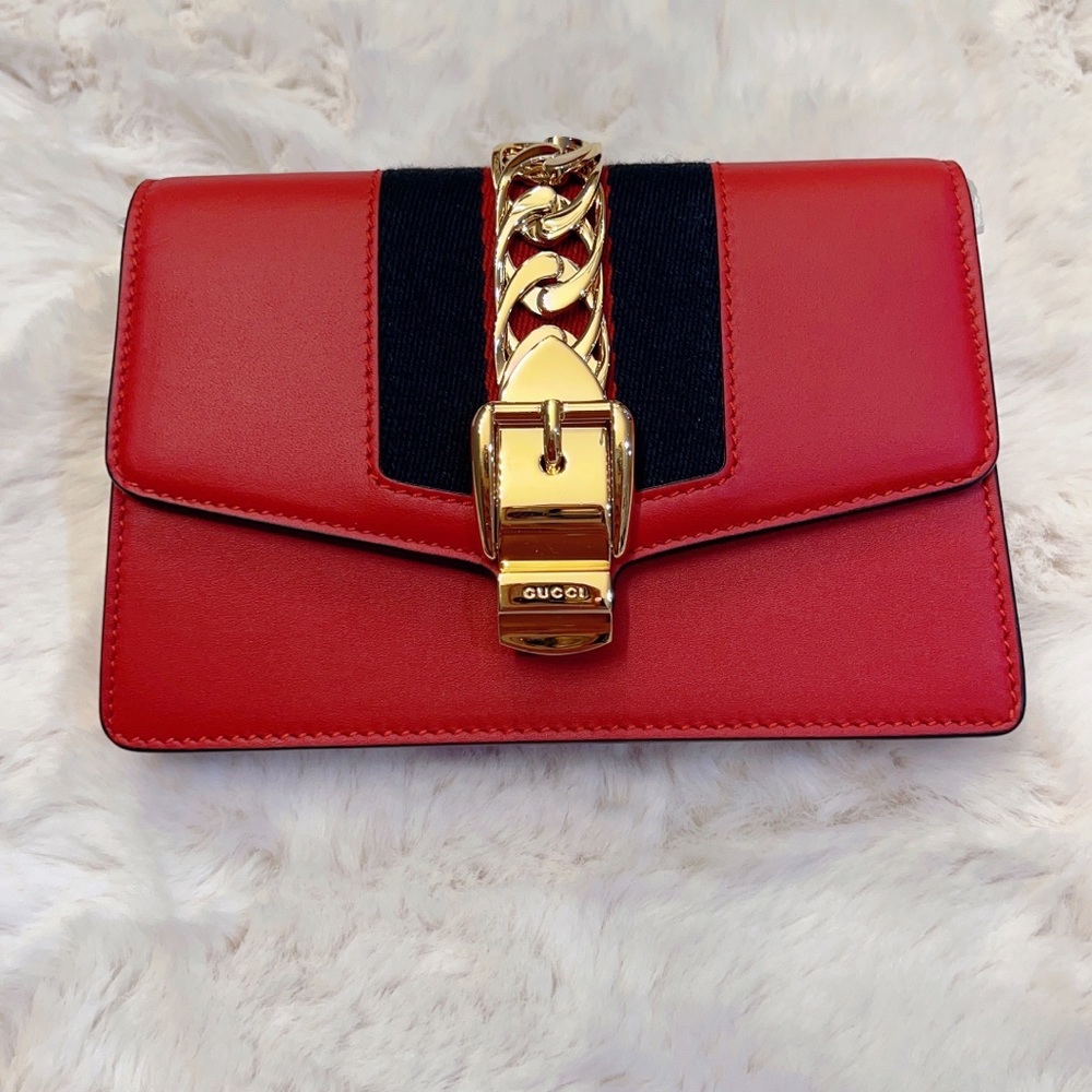 🔥🔥 SOLD SOLD BNWT GUCCI HIBISCUS RED/BR MINI BAG SOLD SOLD 🔥🔥